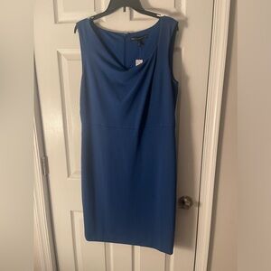 White House Black Market Drape Neck Sheath Dress